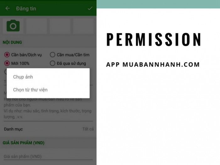 Hướng Dẫn Cách Cấp Quyền Cho Ứng Dụng Mua Bán Nhanh - App Muabannhanh
