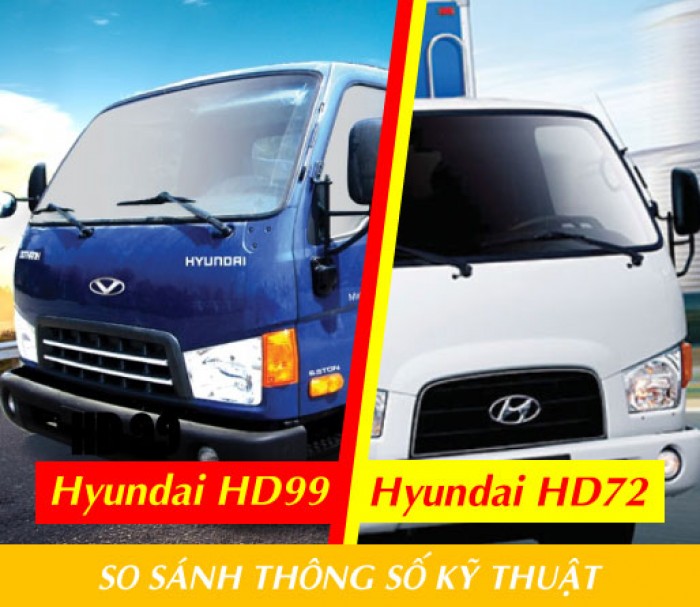 So sánh xe tải Hyundai HD99 và HD72