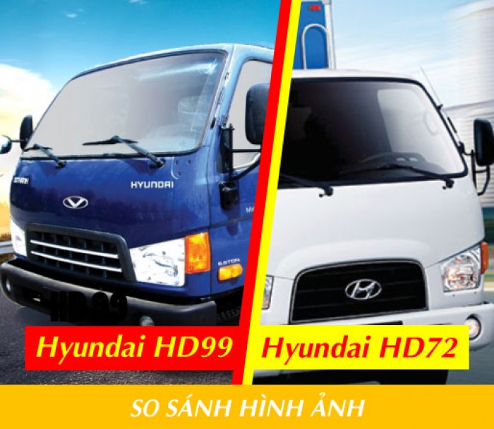 So Sánh Hình Ảnh 2 Dòng Xe Tải Hyundai Hd99 Và Hd72