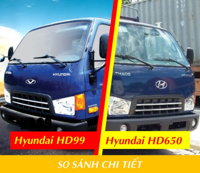 Xe tải hyundai Báo giá Hyundai HD99 thùng mui bạt 65 tấn