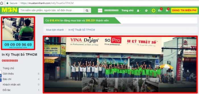 Hình đại diện và ảnh bìa tại trang VIPPage