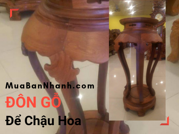 Địa chỉ mua đôn gỗ để chậu hoa, bình hoa - đôn gỗ nhỏ giá rẻ TPHCM