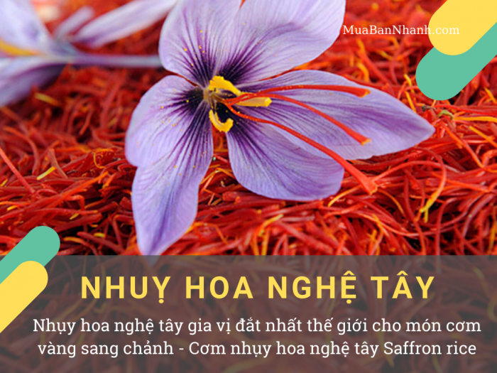 Nhụy hoa nghệ tây gia vị đắt nhất thế giới cho món cơm vàng sang chảnh - Cơm nhụy hoa nghệ tây Saffron rice