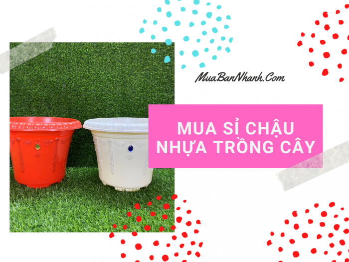 Mua sỉ chậu hoa nhựa composite trồng hoa hồng, hoa lan, hoa hướng dương mùa vụ hè