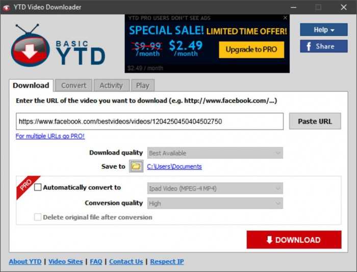 YTD Video Downloader - Phần mềm download video trên Youtube