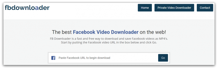 fbdownloader - Download online video trên Facebook