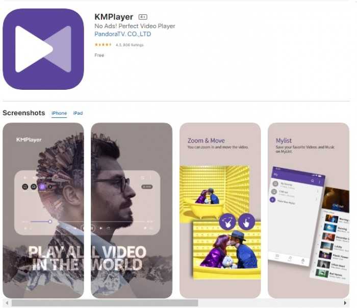 KMPlayer cho điện thoại Iphone