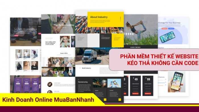 Phần mềm thiết kế website kéo thả không cần code