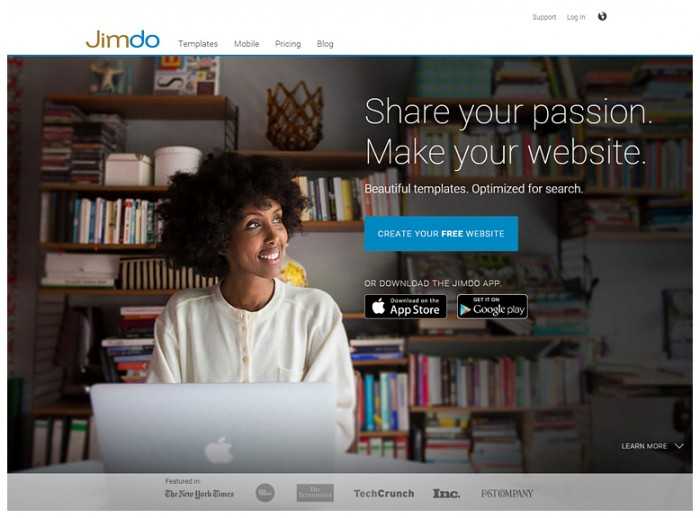 Jimdo - Phần mềm thiết kế website kéo thả không cần code
