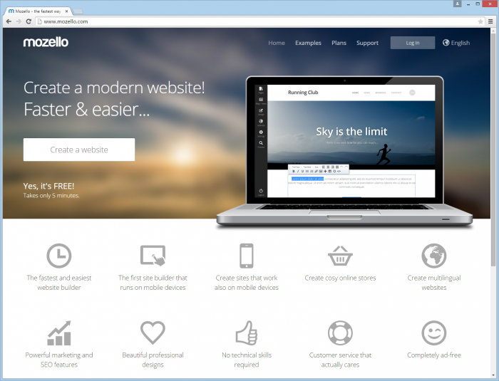 Mozello - Phần mềm thiết kế website kéo thả không cần code