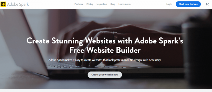 Adobe Spark - Phần mềm thiết kế website kéo thả không cần code