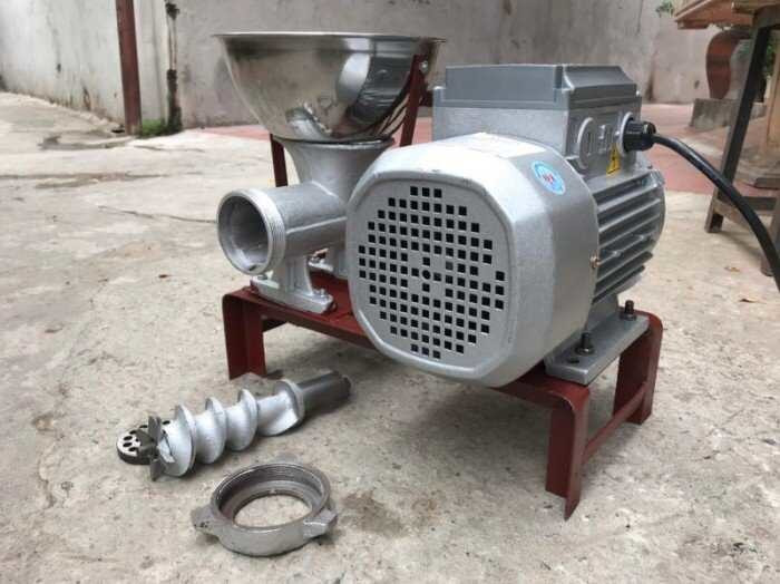 Máy xay xương heo motor công suất nhỏ, đùn thịt mịn dạng sợi