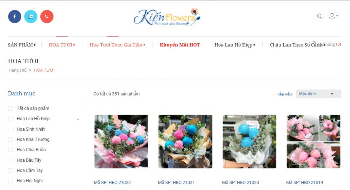 Shop hoa trực tuyến Kiến Flowers