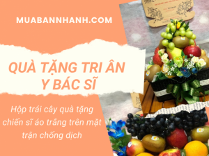 Quà tặng tri ân y bác sĩ nhân viên ngành y tế - Hộp trái cây quà tặng chiến sĩ áo trắng trên mặt trận chống dịch