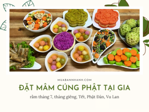 Đặt mâm cúng Phật tại gia rằm tháng 7, tháng giêng, Tết, Phật Đản, Vu Lan